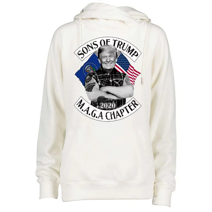 Sons of Trump 2020 MAGA Chapter Womens Funnel Neck Pullover Hood