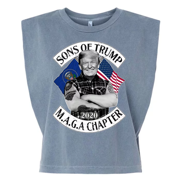 Sons of Trump 2020 MAGA Chapter Garment-Dyed Women's Muscle Tee