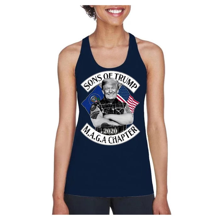 Sons of Trump 2020 MAGA Chapter Women's Racerback Tank