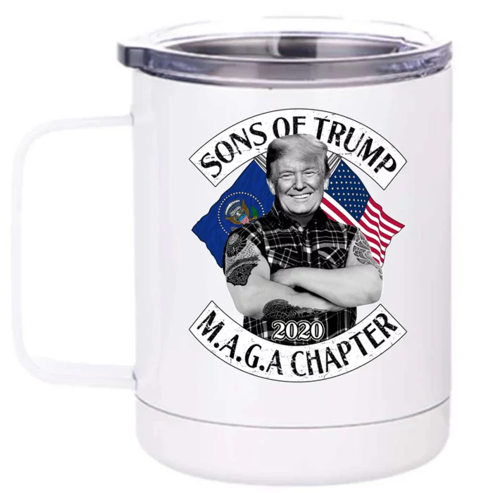 Sons of Trump 2020 MAGA Chapter Front & Back 12oz Stainless Steel Tumbler Cup