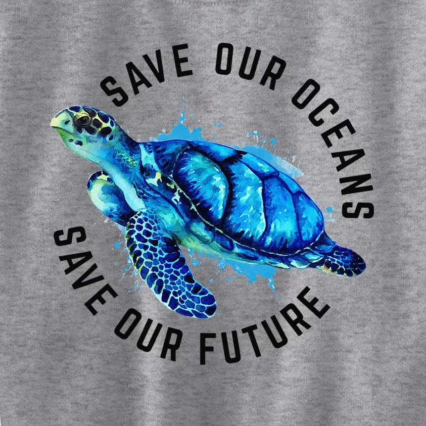 Save Our Oceans Sea Turtle Pro Environment Nature Kids Sweatshirt