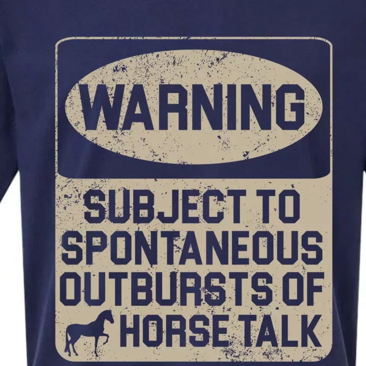 Spontaneous Outburst Of Horse Talk Horseback Riding Gift Sueded Cloud Jersey T-Shirt