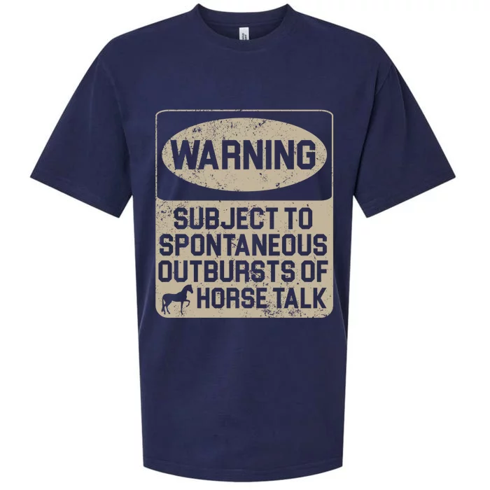 Spontaneous Outburst Of Horse Talk Horseback Riding Gift Sueded Cloud Jersey T-Shirt