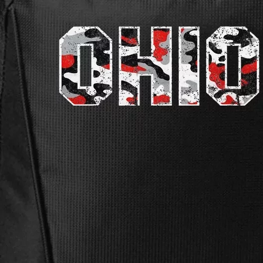 State Of Ohio Ohioan Trendy Distressed Camo Graphic Designs City Backpack