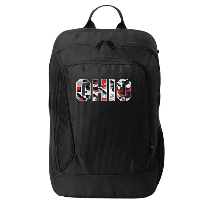 State Of Ohio Ohioan Trendy Distressed Camo Graphic Designs City Backpack