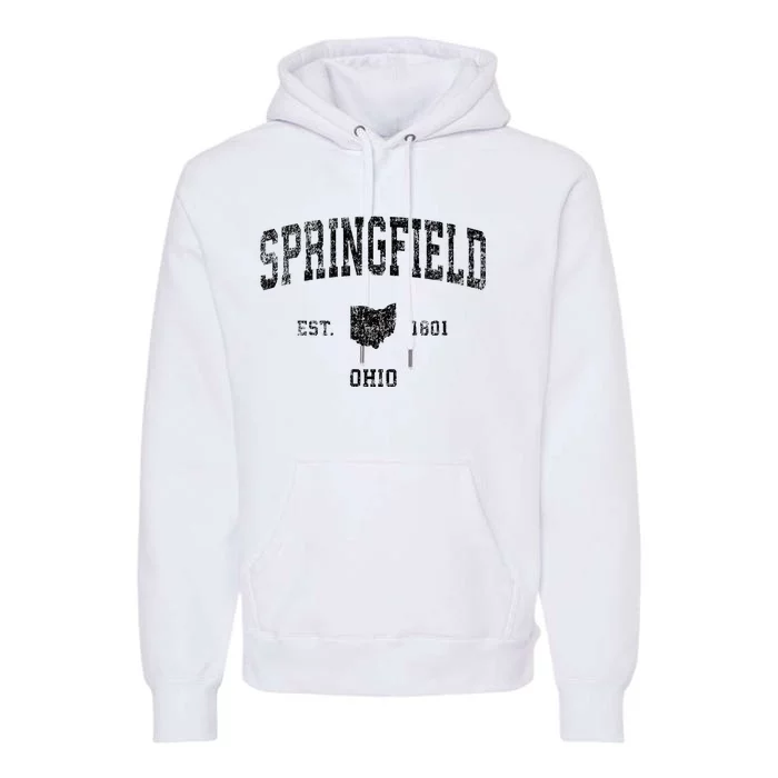 Springfield Ohio Oh Vintage Sports Premium Hoodie