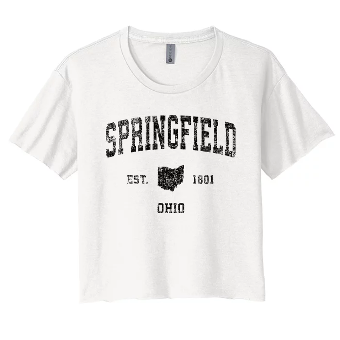 Springfield Ohio Oh Vintage Sports Women's Crop Top Tee