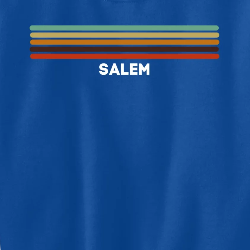 Salem Oregon Or Us Cities Of America Retro Funny Gift Kids Sweatshirt