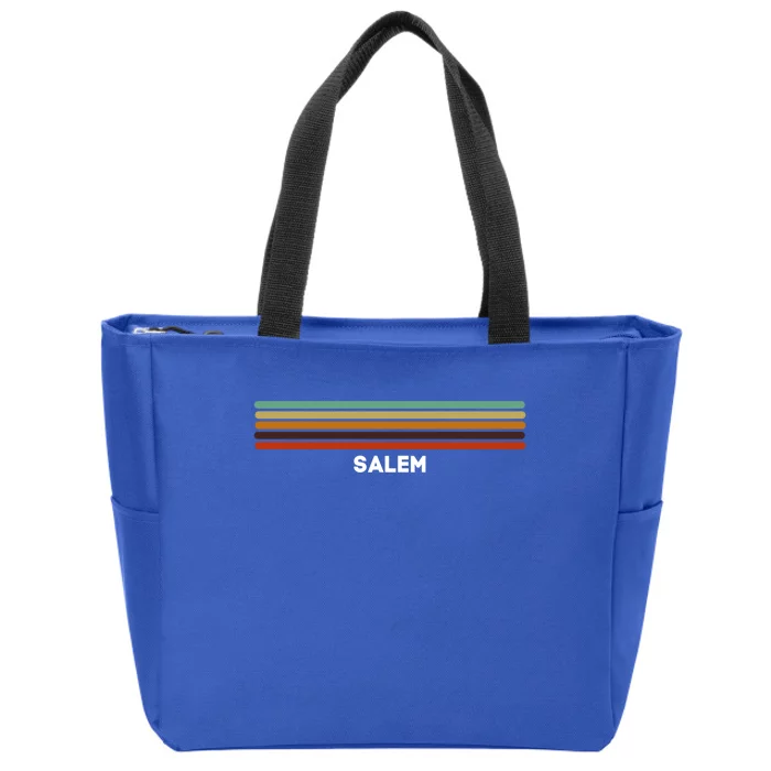 Salem Oregon Or Us Cities Of America Retro Funny Gift Zip Tote Bag