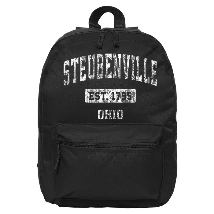 Steubenville Ohio Oh Vintage Sports Established 16 in Basic Backpack