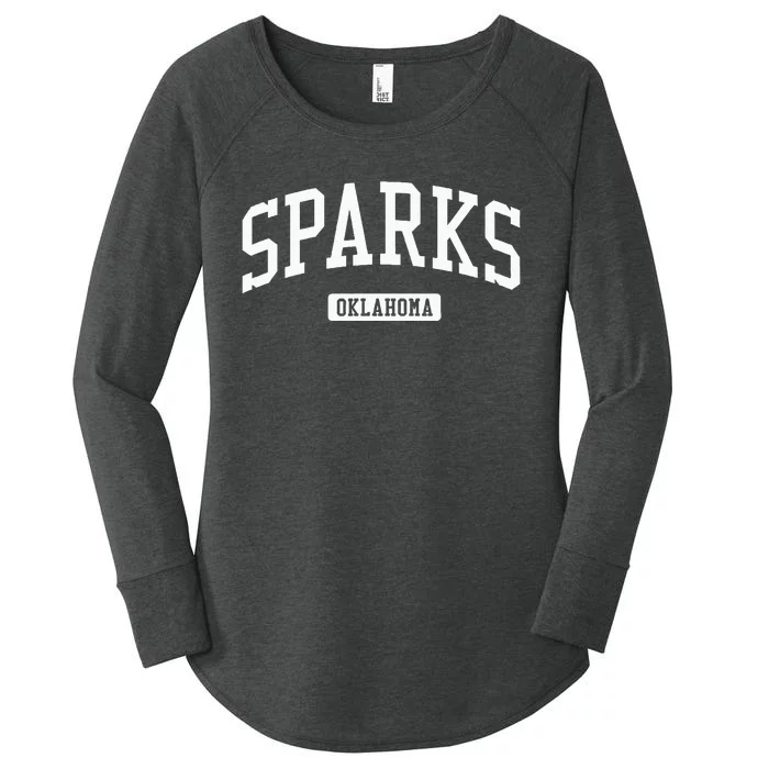 Sparks Oklahoma Ok Vintage Athletic Sports Design Women's Perfect Tri Tunic Long Sleeve Shirt