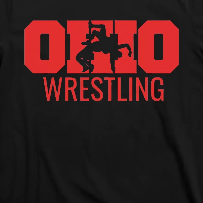 State Of Ohio Wrestling Freestyle Wrestler Gear Sports T-Shirt