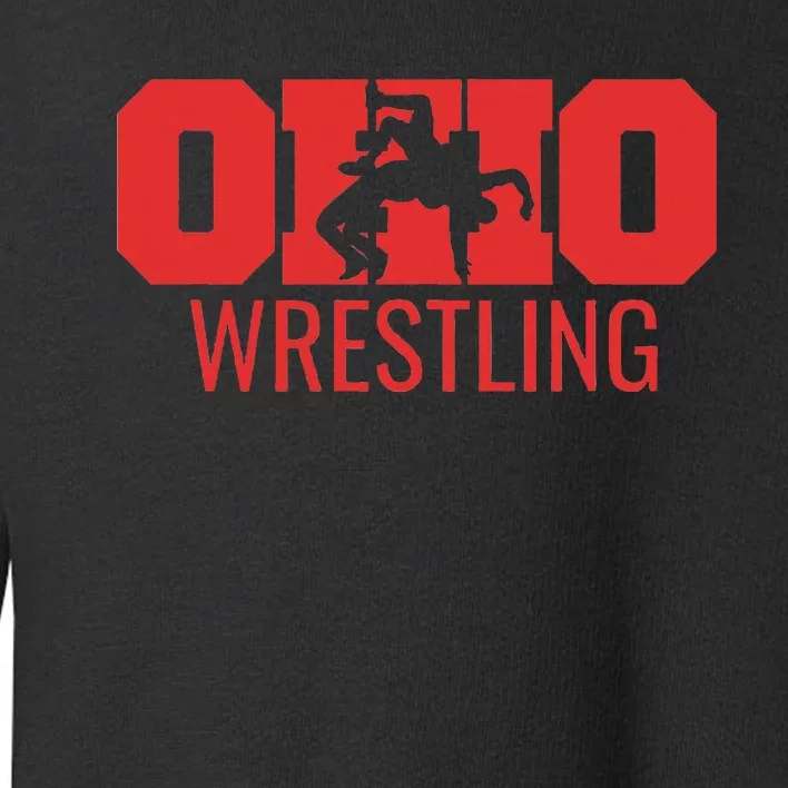 State Of Ohio Wrestling Freestyle Wrestler Gear Sports Toddler Sweatshirt