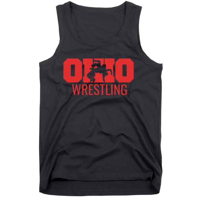 State Of Ohio Wrestling Freestyle Wrestler Gear Sports Tank Top