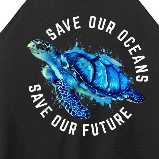 Save Our Oceans Turtle Earth Day Pro Environment Conservancy Women’s Perfect Tri Rocker Tank