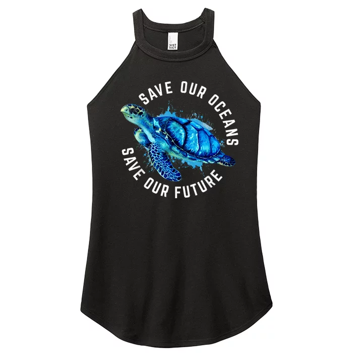 Save Our Oceans Turtle Earth Day Pro Environment Conservancy Women’s Perfect Tri Rocker Tank