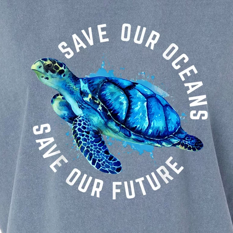 Save Our Oceans Turtle Earth Day Pro Environment Conservancy Garment-Dyed Women's Muscle Tee