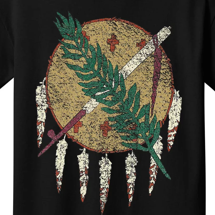 STATE OF OKLAHOMA FLAG OSAGE NATION SHIELD Kids T-Shirt