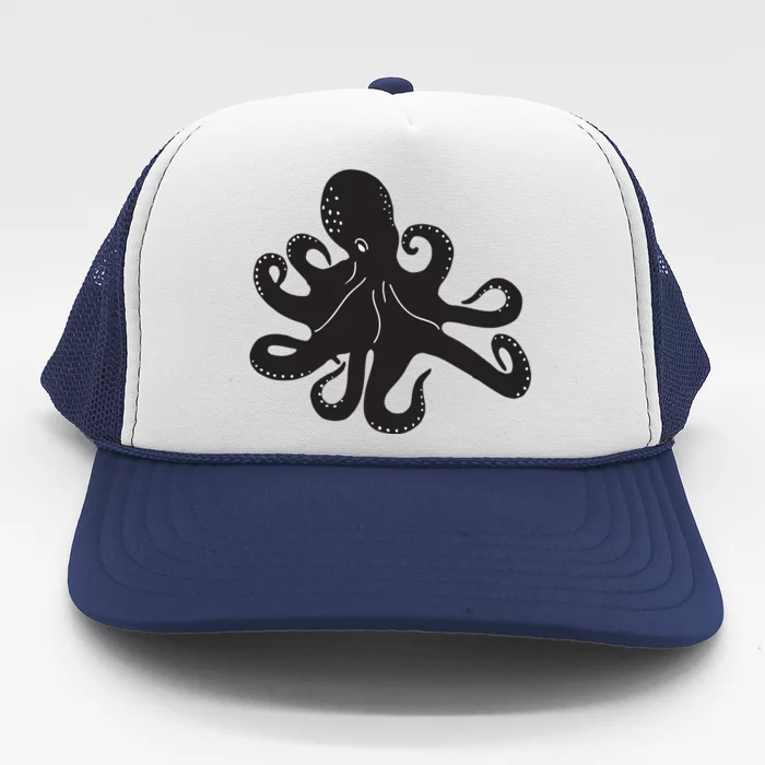 Silhouette Octopus Octopus Trucker Hat