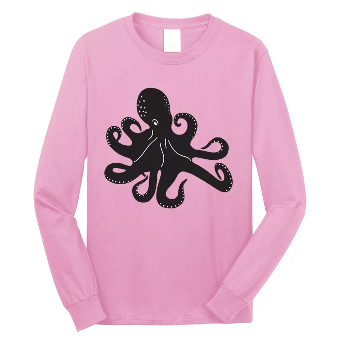 Silhouette Octopus Octopus Long Sleeve Shirt