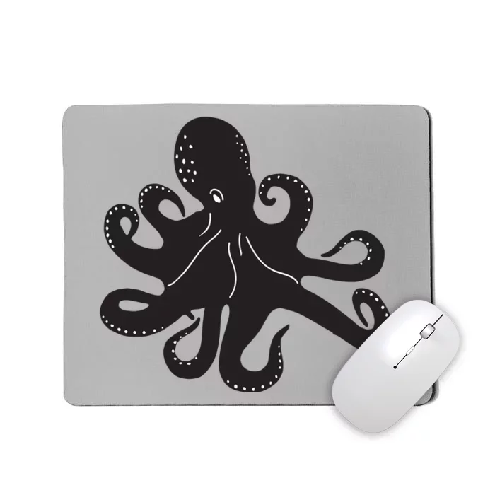 Silhouette Octopus Octopus Mousepad