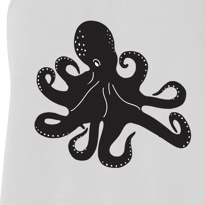 Silhouette Octopus Octopus Women's Racerback Tank