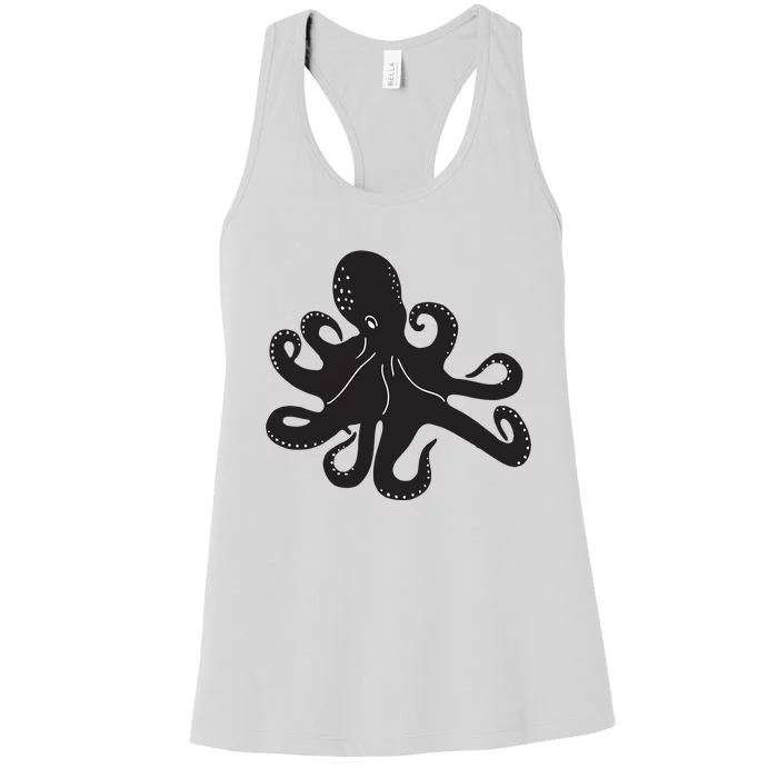 Silhouette Octopus Octopus Women's Racerback Tank