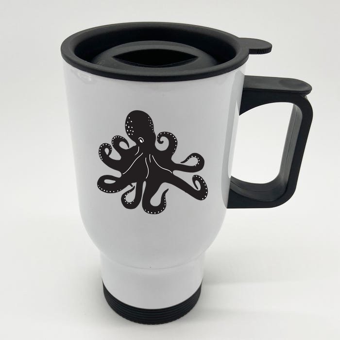 Silhouette Octopus Octopus Front & Back Stainless Steel Travel Mug