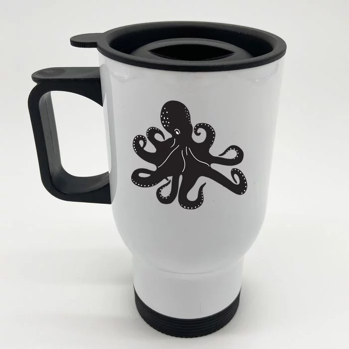 Silhouette Octopus Octopus Front & Back Stainless Steel Travel Mug