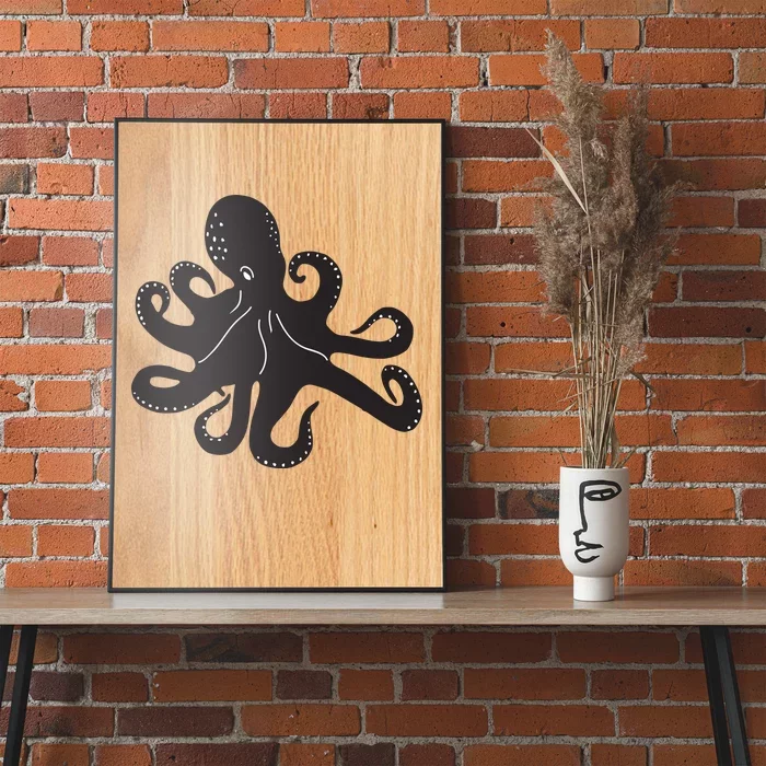 Silhouette Octopus Octopus Poster