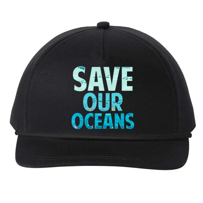 Save Our Oceans Sea Lover Marine Biology The Coral Reef Funny Gift Snapback Five-Panel Rope Hat