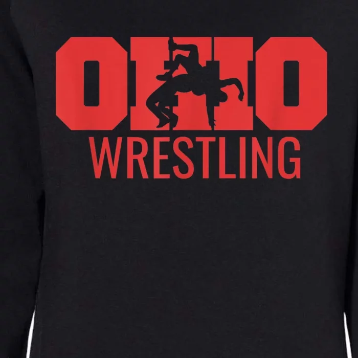 State Of Ohio Wrestling Freestyle Wrestler Gear Sports Womens California Wash Sweatshirt