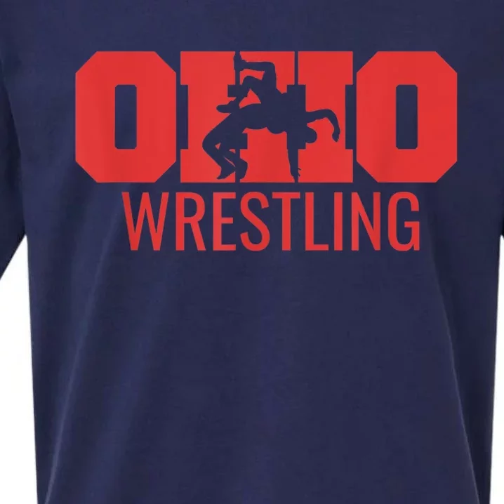 State Of Ohio Wrestling Freestyle Wrestler Gear Sports Sueded Cloud Jersey T-Shirt