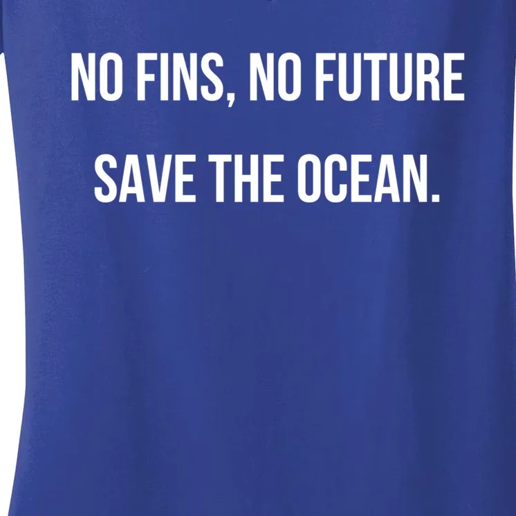 Save Our Oceans Orca Whale Cool Gift Climate Change Meaningful Gift Women's V-Neck T-Shirt