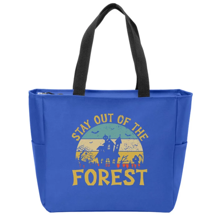 Stay Out Of The Forest Horror Movie Gift Zip Tote Bag