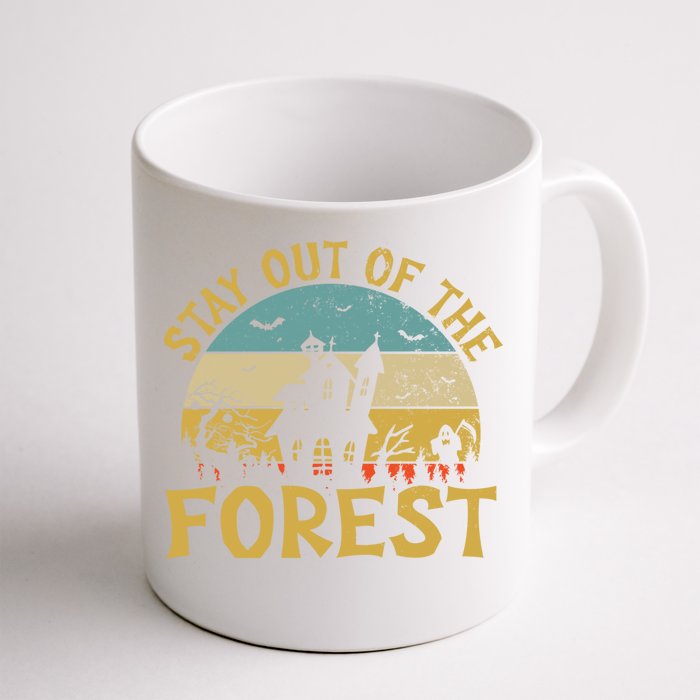 Stay Out Of The Forest Horror Movie Gift Front & Back Coffee Mug