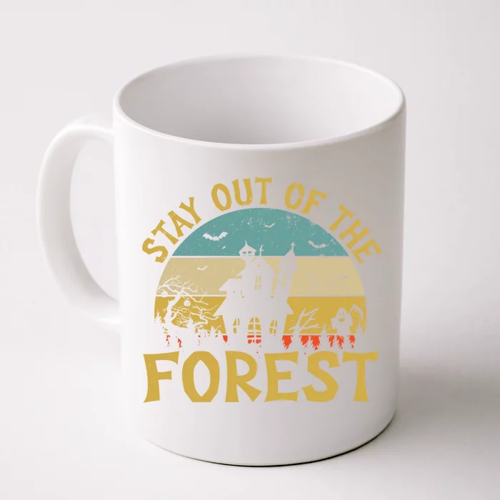 Stay Out Of The Forest Horror Movie Gift Front & Back Coffee Mug