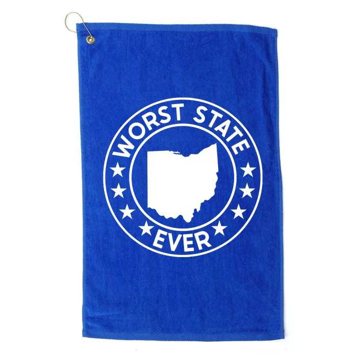 State Of Ohio Home State Lover Worst State Ever Platinum Collection Golf Towel