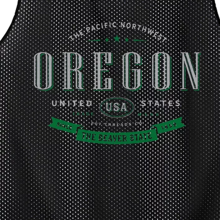 State Of Oregon Mesh Reversible Basketball Jersey Tank