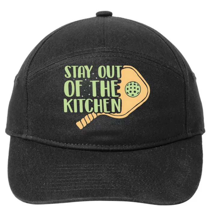 Stay Out Of The Kitchen Funny Pickleball 7-Panel Snapback Hat