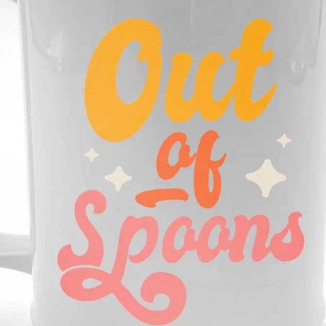 Spoonie Out Of Spoons Front & Back Beer Stein