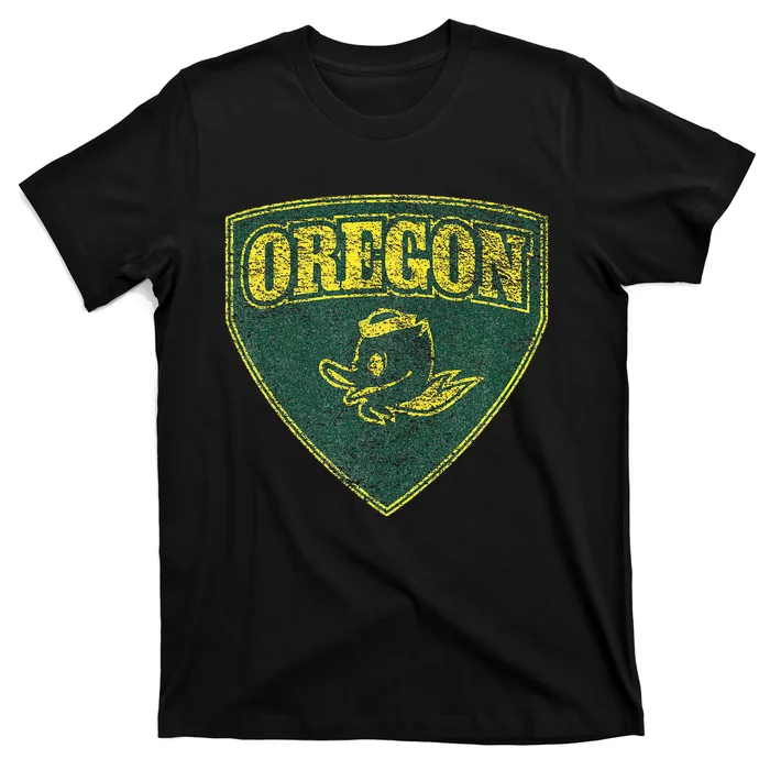 State Of Oregon Heroic Emblem Green T-Shirt