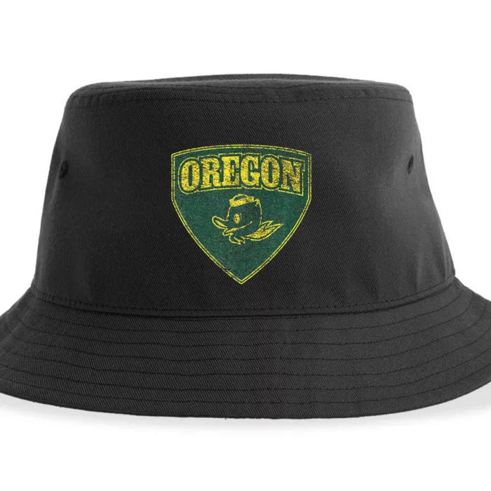 State Of Oregon Heroic Emblem Green Sustainable Bucket Hat