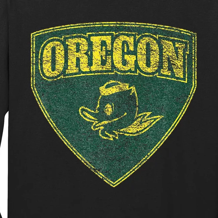 State Of Oregon Heroic Emblem Green Tall Long Sleeve T-Shirt