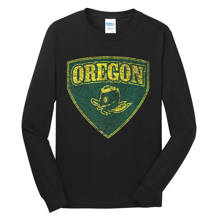 State Of Oregon Heroic Emblem Green Tall Long Sleeve T-Shirt