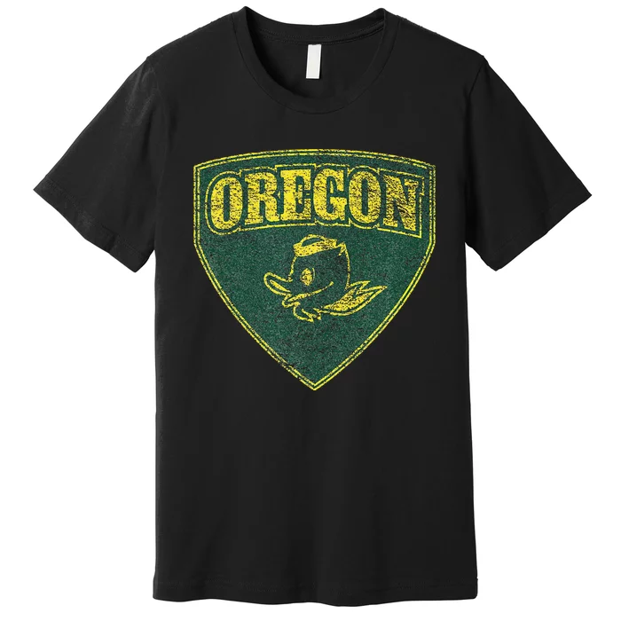 State Of Oregon Heroic Emblem Green Premium T-Shirt