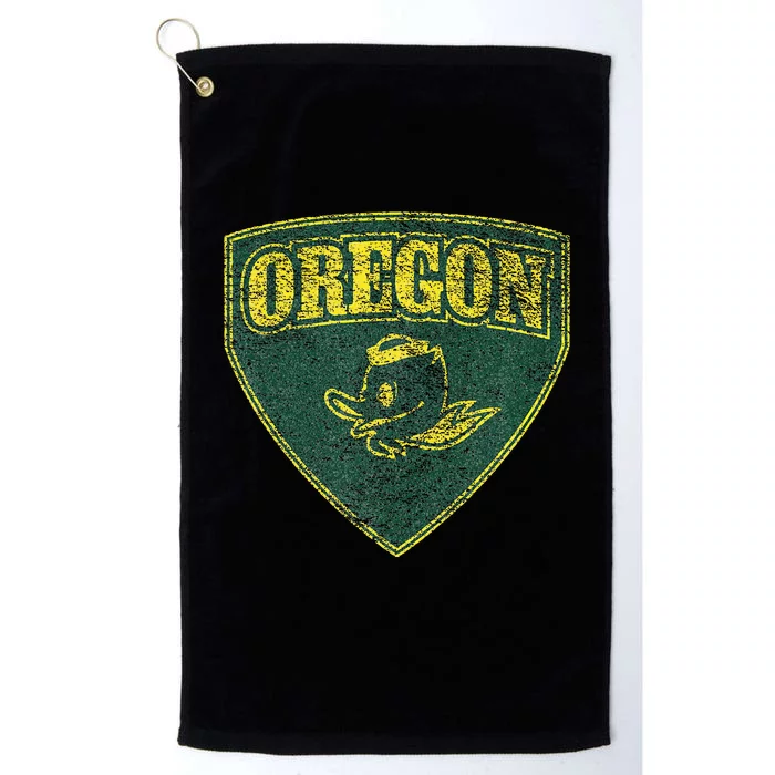 State Of Oregon Heroic Emblem Green Platinum Collection Golf Towel