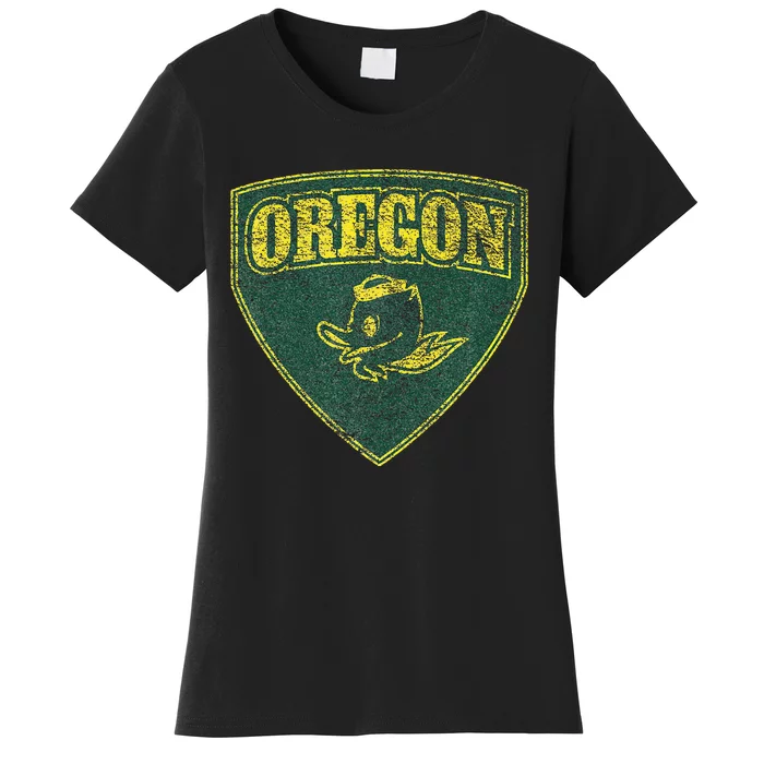 State Of Oregon Heroic Emblem Green Women's T-Shirt