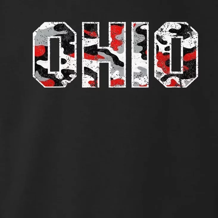 State of Ohio Ohioan Trendy Distressed Camo Designs Toddler Hoodie