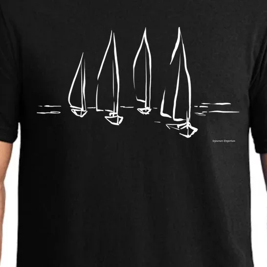 Sailboats On Open Water Nautical Theme Sailing Boating Gift Pajama Set